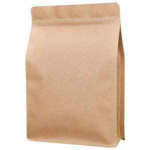 Bolsa de papel Kraft resellada ecológica con impresión personalizada, <span class=keywords><strong>cierre</strong></span> de almacenamiento de alimentos, <span class=keywords><strong>bolsas</strong></span> herméticas para semillas de arroz, harina de grano - Product Image 1