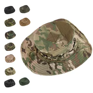 SIVI Camo Hats Outdoor Foldable Training Tactical Boonie Bucket Hat Digital Jungle for Fishing Hiking Sun Protection