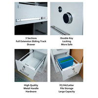 Rangement moderne vertical fer robuste personnel serrure meubles bureau métal acier 4 tiroirs ignifuge classeur