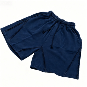 Pantalones Cortos de Algodón de Color Sólido para Hombre, Cintura Media, con Cordón, Casuales, Tejidos, Transpirables, Estilo Urbano - Product Image 3