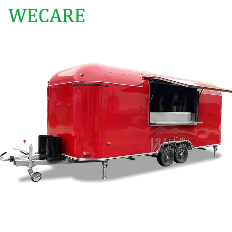 WECARE Rue Poulet Rôti Nourriture Voiture Alimentaire Vendeur Remorque Café Chariot Kiosque Mobile Plage Jus Bar Food Truck à vendre Europe