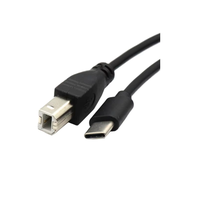 Großhandel USB 2.0 Druckerkabel Flüssigsilikon Reinkupferleiter TPE-Geflechtabschirmung Verlängerung 1M Schnelles Drucker-Computer-Kabel