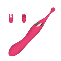 Delove Clitoris Masturbatie Vibrator Massager Tweekoppige Multi-Frequentie Vibratie Pen Seksspeeltjes Voor Vrouwen