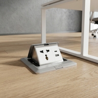 Prise de sol escamotable MAADN de haute qualité pour bureau à domicile, en alliage d'aluminium, 16A, avec port USB-C universel, prix usine