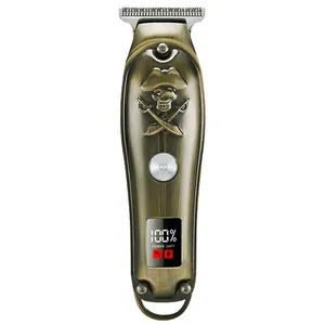 Professional Hair Clippers for Men Cross-border retro electric hair clipper metal body skull LCD Display electric clipper