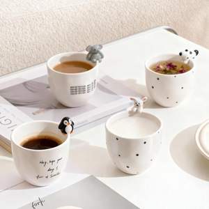 Taza de cerámica bonita con asa de animal de dibujos animados, taza individual para regalo 28362 - Product Image 5
