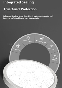 Hiện đại LED Backlit Bảng điều chỉnh ánh sáng cho sử dụng trong nhà trong phòng ngủ văn phòng khách sạn phòng tắm với ABS chất liệu không thấm nước - Product Image 3