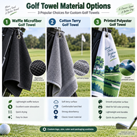 Serviette de golf en microfibre personnalisable, serviette gaufrée imprimée avec logo de drapeau national ou de football, absorbante, en tissu non pelucheux, cadeaux promotionnels