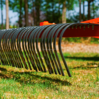 Nouveau GEMACH 1.2m 3 points paysage râteau à roche aménagement paysager extérieur jardinage tracteur attachable équipement de machines agricoles