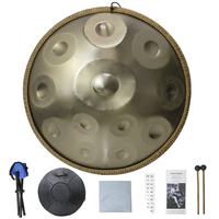 Tambour à main 12 tons d'approvisionnement en gros Handpan de qualité professionnelle Tambour à langue en acier éthéré Instrument de musique