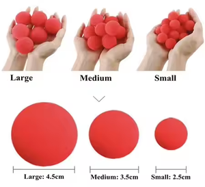 1.75 pouces éponge rouge balle molle gros plan magique rue classique comédie <span class=keywords><strong>tour</strong></span> accessoires - Product Image 3