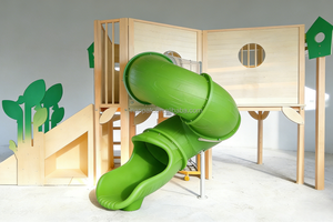 Equipo de juegos interior comercial de madera con temática de <span class=keywords><strong>casa</strong></span> <span class=keywords><strong>del</strong></span> árbol, sensorial, con tobogán y casita de juegos para niños, para cafeterías de juegos, centros comerciales y guarderías - Product Image 4