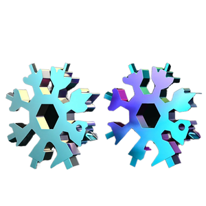 <span class=keywords><strong>Outil</strong></span> multifonctionnel 18-en-1 en acier inoxydable en forme <span class=keywords><strong>de</strong></span> <span class=keywords><strong>flocon</strong></span> <span class=keywords><strong>de</strong></span> <span class=keywords><strong>neige</strong></span>, clé <span class=keywords><strong>multifonction</strong></span> pour le camping et la randonnée toutes saisons, chauffe-aliments - Product Image 1