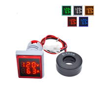 Voltmeter Ammeter Hertz Meter Digital LED AC 50-500V 0-100A Pengukur Tegangan dan Arus