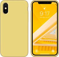 Étui de téléphone pour iPhone 10 Pro Max, imperméable, antichoc, couleur unie, simple, en silicone liquide, ultra fin, coque souple