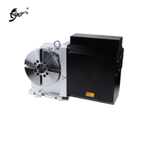Table rotative CNC Tiger 200 mm 4ème axe, importée de Taïwan, avec double vis sans fin, frein pneumatique, indexage arbitraire, base compacte