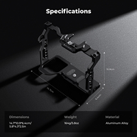 K&F Concept mit Arca-Swiss Schnellwechselbasis & Cold Shoe-Halterung Leichter Aluminium-Kameraschutzkäfig für Sony Alpha 7