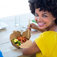 Stockage jetable résistant à la graisse Kraft déjeuner repas à emporter conteneurs durables Fast Food boîtes de papier d'emballage en carton