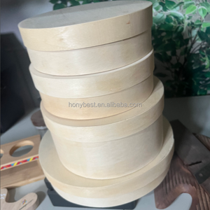 Boîte alimentaire ronde <span class=keywords><strong>en</strong></span> <span class=keywords><strong>bois</strong></span>, étui <span class=keywords><strong>en</strong></span> contreplaqué avec couvercle, mini boîte <span class=keywords><strong>de</strong></span> rangement <span class=keywords><strong>en</strong></span> <span class=keywords><strong>bois</strong></span> pour bonbons, bijoux, enfants, kit d'artisanat - Product Image 6