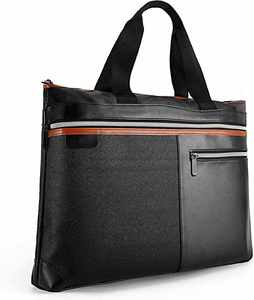 CUSTOM Men's Fireproof Briefcase Portable Handle Large Capacity File Document Bag Two-Layer Zippers Patterned <b>Folder</b> Filing - Product Image 1