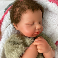 Poupée Reborn en Silicone de 20 Pouces, Aspect Nouveau-né Réaliste, Coiffure de Bébé Véritable, Faite à la Main, Poupée de Collection pour Hobby