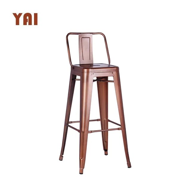 vintage outdoor metal coffee shop restaurant bar used cheap commercial short back vintage metal bar stool chair