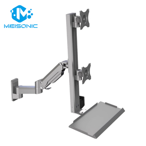 T8-GAKB-SPB công nghiệp Bàn phím khay với 2 màn hình Monitor Mount USB Drive Máy Quét Mã Vạch chủ OEM tùy biến Máy Trạm - Product Image 1