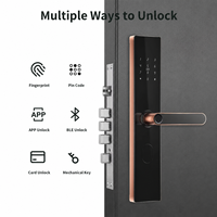Serrure de porte intelligente Bluelock, biométrique, empreinte digitale, TTlock, Tuya Lock, entrée sans clé pour la maison, le bureau, les portes en bois, en fer et en acier