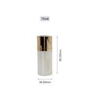 Semprotan botol Serum tanpa udara, krim perawatan kulit Losion Perawatan Kulit 15ml mutiara putih botol Serum