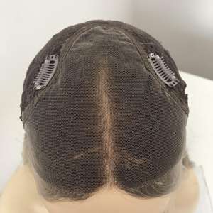 วิกผมคนยิวแบบ100% ผมตรงยาวปานกลางสีบลอนด์ยาวโปร่งใส - Product Image 2