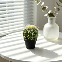 Plante de cactus artificielle en plastique pour la décoration de jardin, intérieur, extérieur, maison ou aménagement paysager, plante du désert en pot artificielle