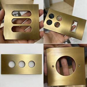Plaque de prise personnalisée en bronze, laiton, cuivre, aluminium usinée CNC, plaque d'empreintes digitales, cadre de commutateur CNC, panneau en cuivre - Product Image 1