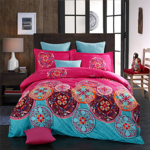 Juego de Ropa de Cama Moderna Personalizable para Adultos, con Estampado de Plantas para Todas las Estaciones, 100% Poliéster, Cubrecama y Fundas de Almohada, 200 Hilos - Product Image 4