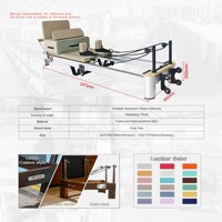 Reformer de Pilates pliable avec cadre en aluminium pour petits espaces, équipement compact pour la maison