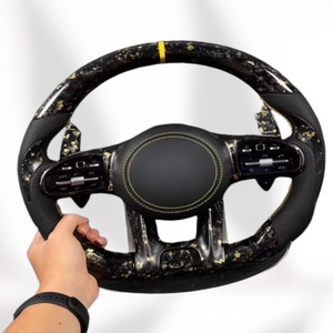 Volant de voiture pour <span class=keywords><strong>Mercedes</strong></span>-benz <span class=keywords><strong>AMG</strong></span> <span class=keywords><strong>Gle</strong></span> 63 C63 W204 W205 W213 W212 W220 W221 W222 Forge Volant en fibre de carbone - Product Image 2