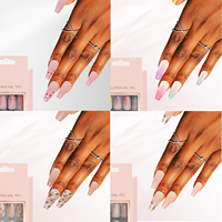 Ongles en acrylique faits à la main, vente en gros, 24 pièces, faux ongles faits à la main de haute qualité