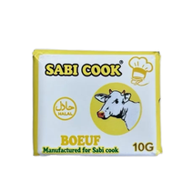 Cube d'assaisonnement de cube de bouillon de saveur de boeuf avec assaisonnement d'emballage de boîte de 10g