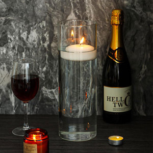 <span class=keywords><strong>Jarrones</strong></span> de vidrio de cilindro de vidrio transparente para centros de mesa Jarrón de portavelas flotante de vidrio alto - Product Image 5