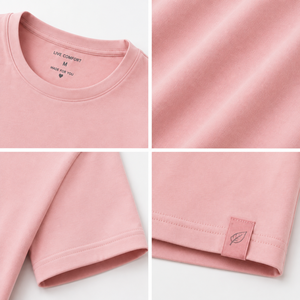 T-shirts décontractés pour femmes en coton doux, col rond, manches courtes, hauts de tous les jours, logo personnalisé, OEM, ODM, marque privée - Product Image 3