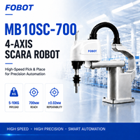 Robot SCARA FOBOT à 4 axes à long bras, bras de 700 mm, assemblage de précision, manutention des matériaux, distribution, automatisation d'usine intelligente
