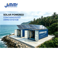 Système d'osmose inverse solaire en conteneur 80T/D 100T/D, pour l'approvisionnement en eau potable d'urgence pour les villages, les îles, les quais et l'usage quotidien