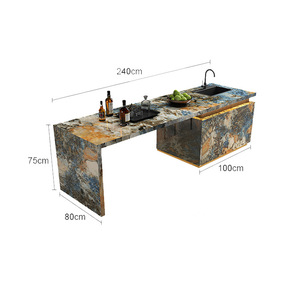 Nouvelle <span class=keywords><strong>table</strong></span> d'îlot de cuisine dalle en céramique de luxe haut de gamme personnalisée <span class=keywords><strong>table</strong></span> de salon maison loisirs bar étude <span class=keywords><strong>table</strong></span> à thé - Product Image 4