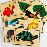 Ontessori-boquillas de artoon para niños, juguetes Montessori para niños