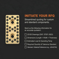 Plaques de glissement en bronze graphite autolubrifiantes personnalisées pour moules d'injection