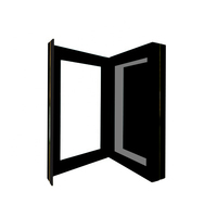 Boîte de rangement en papier recyclé de luxe, magnétique, dorée et noire, rectangulaire, avec fenêtre transparente en PVC, pour emballage cadeau