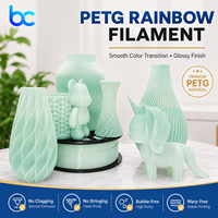 Filament d'impression 3D OEM Satin Rainbow PETG 1,75 mm 1 kg Semi-brillant Dégradé Pastel Haute Résistance Faible Odeur Surface Lisse
