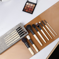 Pinceles de maquillaje personalizados pelo natural pelo sintético tubo de aluminio mango de madera maciza 20 piezas Live Beauty serie completa pinceles de maquillaje