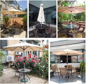 Parasol en saillie personnalisé Parasol pour terrasse extérieure 3 Metros Ombrelone jardim 4x4 Parasol de jardin avec panneau solaire