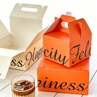 Boîte à gâteau recyclable avec finition brillante/mate pour gâteaux coupés, boîtes à emporter pour tiramisu, pour gâteaux roulés et desserts portables