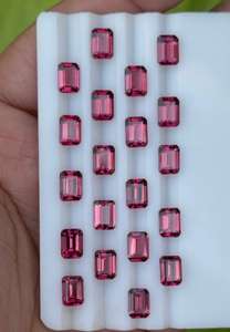 Loupe อัญมณีพลอยทัวร์มาลีนสีแดงทับทิมทัวร์มาลีนธรรมชาติปรับเทียบได้ - Product Image 2